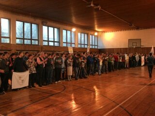Po nástupe v telocvični sa žiaci rozbehli na jednotlivé disciplíny ZOS