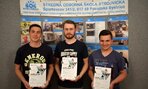 4. miesto v celoslovenskej SOČ. Zľava D. Papánek, M. Bajza, M. Šuraba
